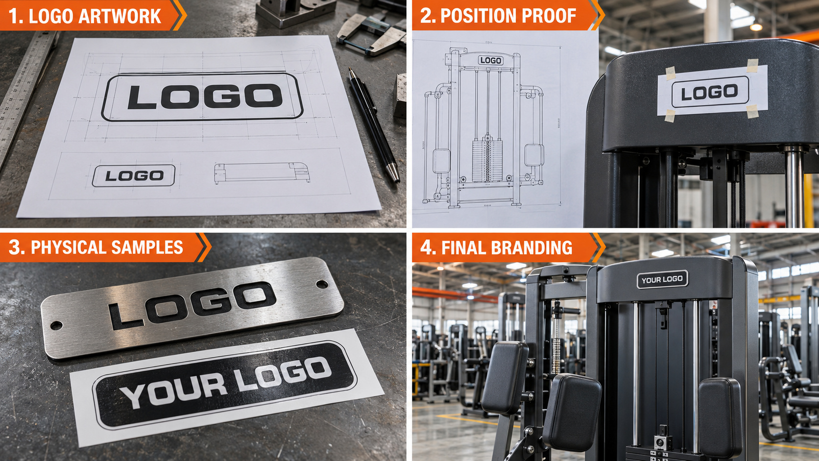 Commercial gym equipment branding approval